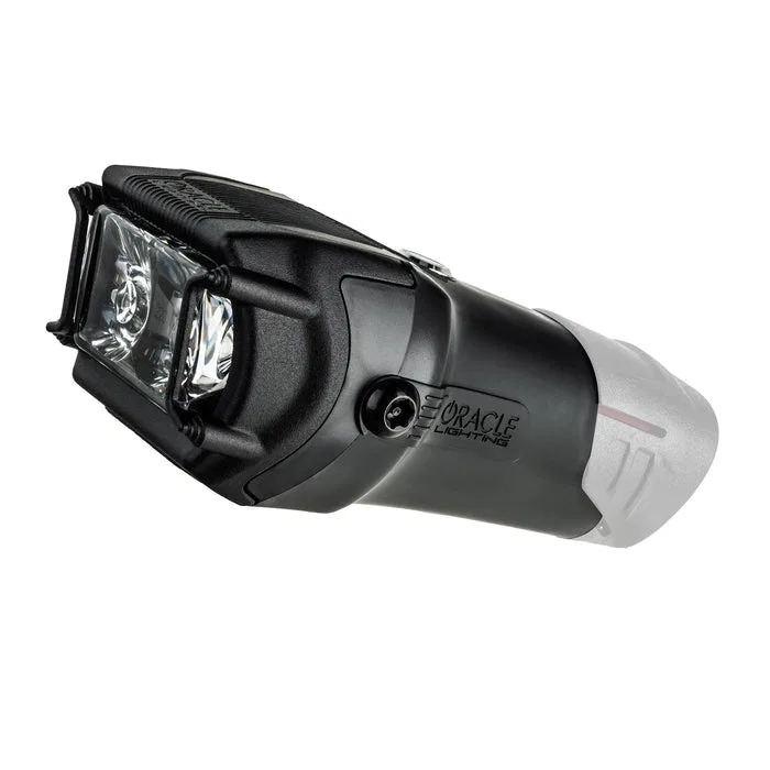 5921-2-FL – ORACLE LIGHT Flashlight, Handheld LED Clear Polycarbonate Lens Spot Beam 2000 Lumen Powder Coated Black A...